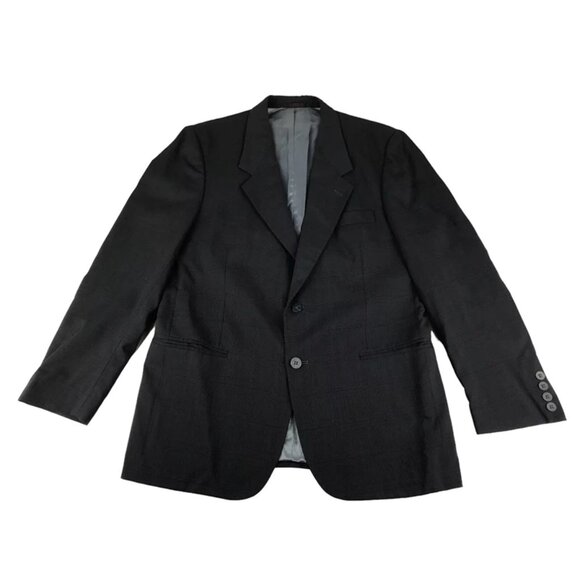 Jean Paul Germain Mens Black Wool Inner Pockets Notch Collared Blazer Size 40 R - Picture 1 of 11